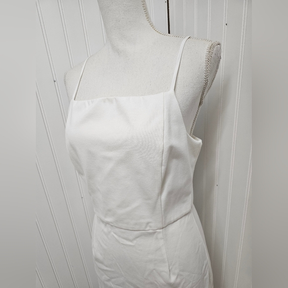 Elegant White Fringe Trim Dress Sugarlips S - Picture 2 of 4